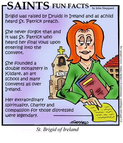 St. Brigid of Ireland Fun Fact Image